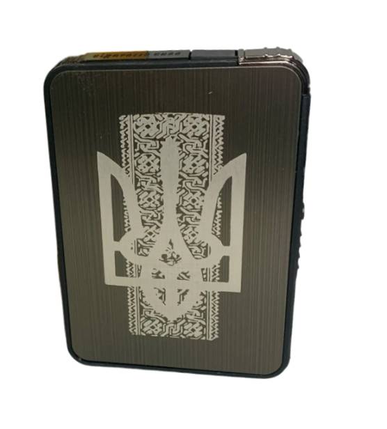 Портсигар на 10 сигарет с зажигалкой HL 427 Gray (16370-hbr)