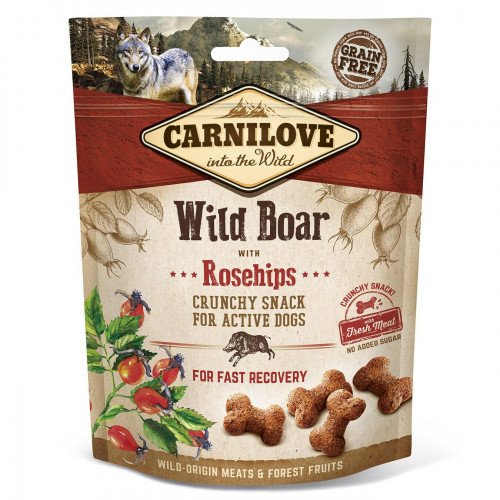 Лакомство Carnilove Dog Crunchy Snack для собак дикий кабан шиповник 200 г (100407\7298)