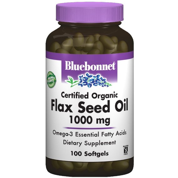 Льняное масло Bluebonnet Nutrition Flax Seed Oil 1000 mg 100 Softgels BLB0922