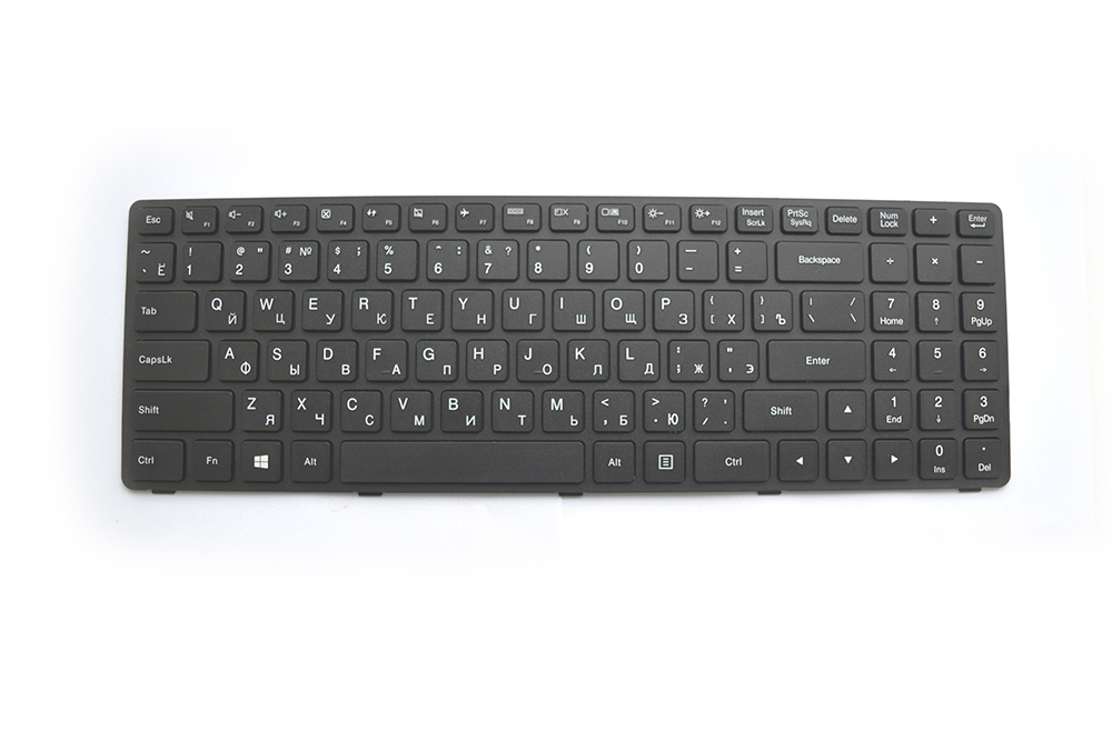 Клавиатура для ноутбука LENOVO 300-15IBR Black, RU, черная рамка