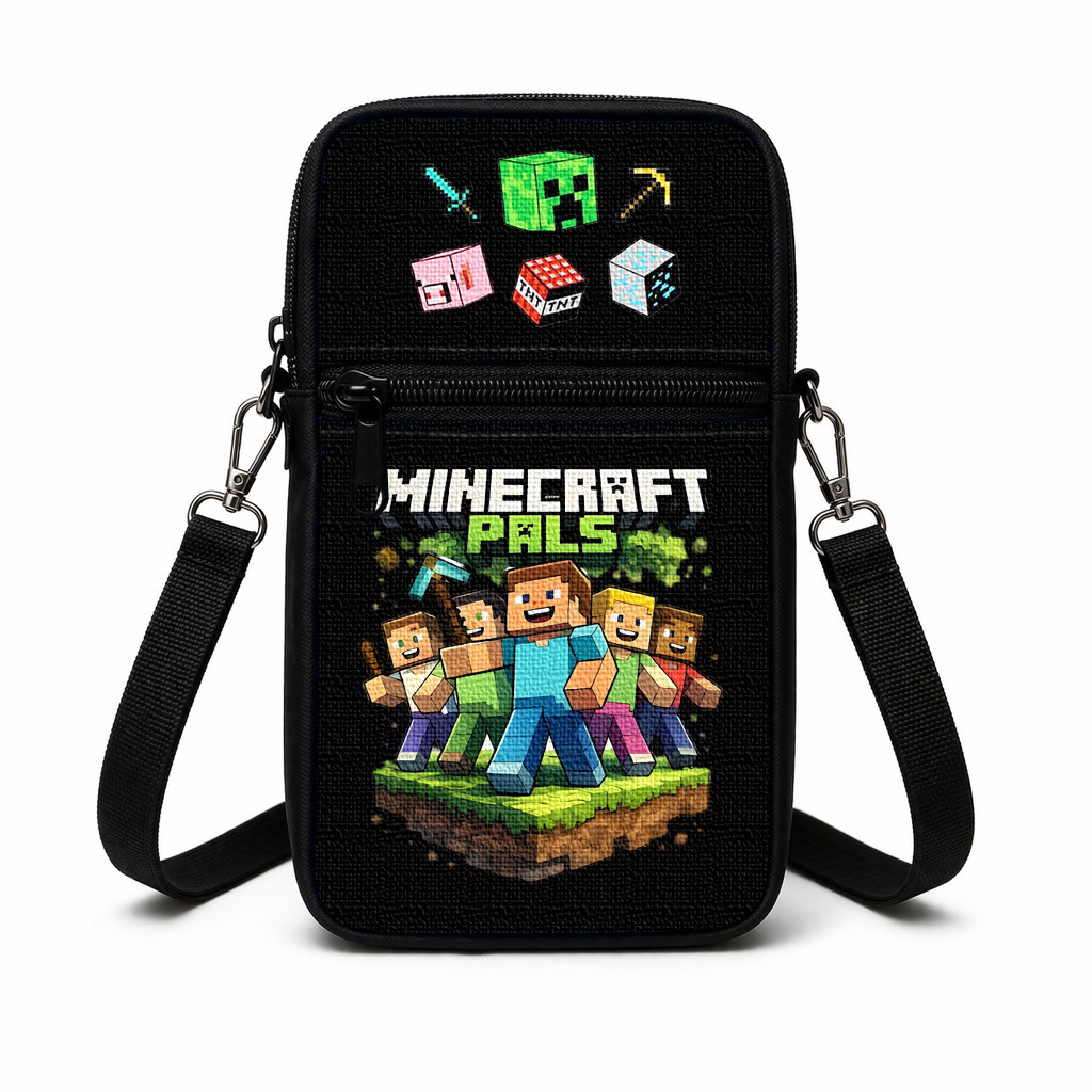 Дитяча сумка через плечо з принтом Minecraft 19x10x5 см — арт. 3015352170