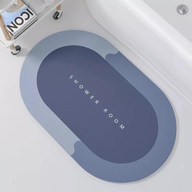 Килимок для ванної поглинаючий WayH 59х39 см Grey (H051229)