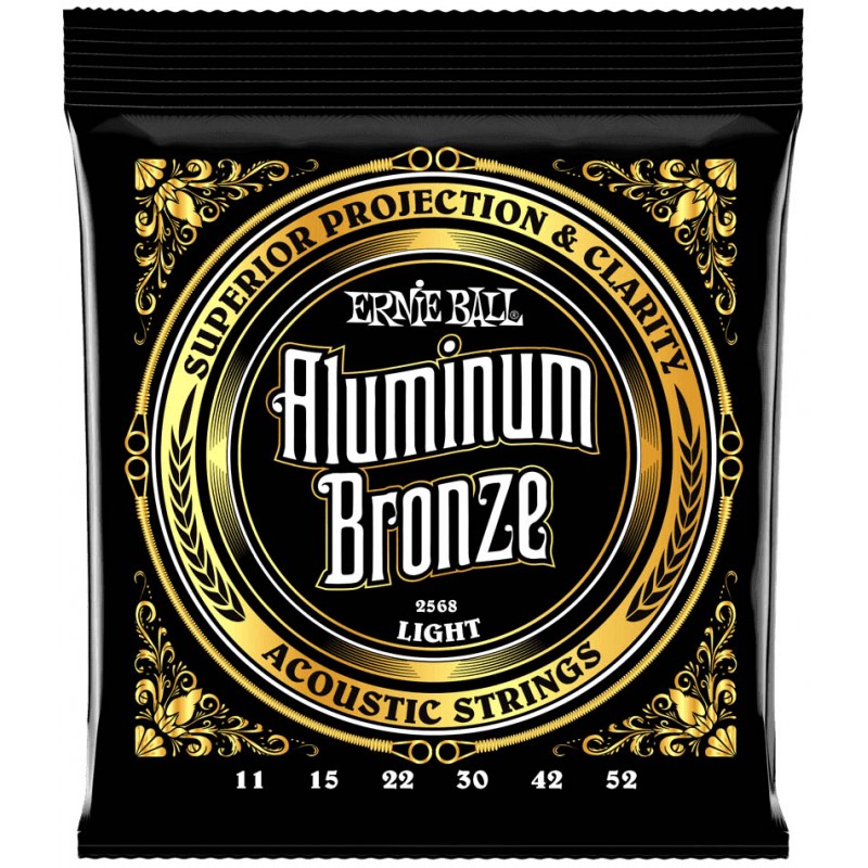 Струни для акустичної гітари Ernie Ball 2568 Light Acoustic Aluminum Bronze 11/52