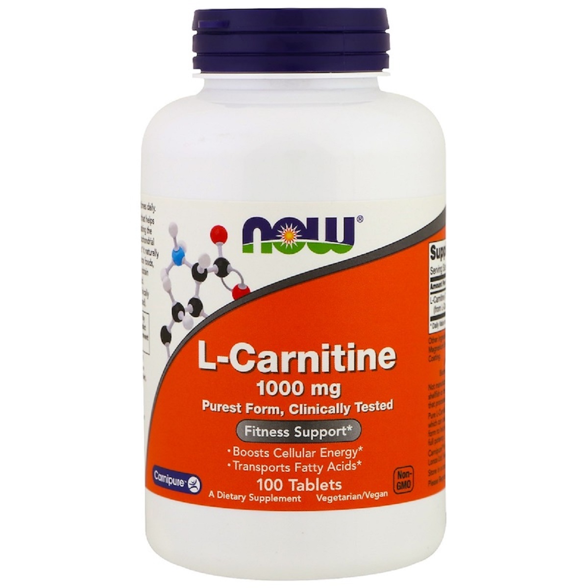 L-Карнітин, L-Carnitine, Now Foods, 1000 мг, 50 таблеток