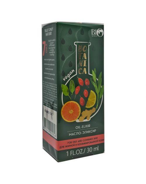 Олія-еліксир BioWorld Botanica для жирної та комбінованої шкіри 30 мл (hub_Wfqk24092)