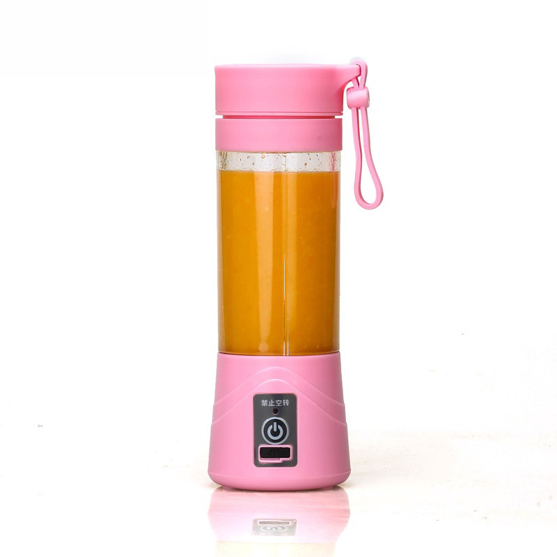 Портативный аккумуляторный блендер SUNROZ Smoothie Maker 380 мл Розовый (SUN1215)