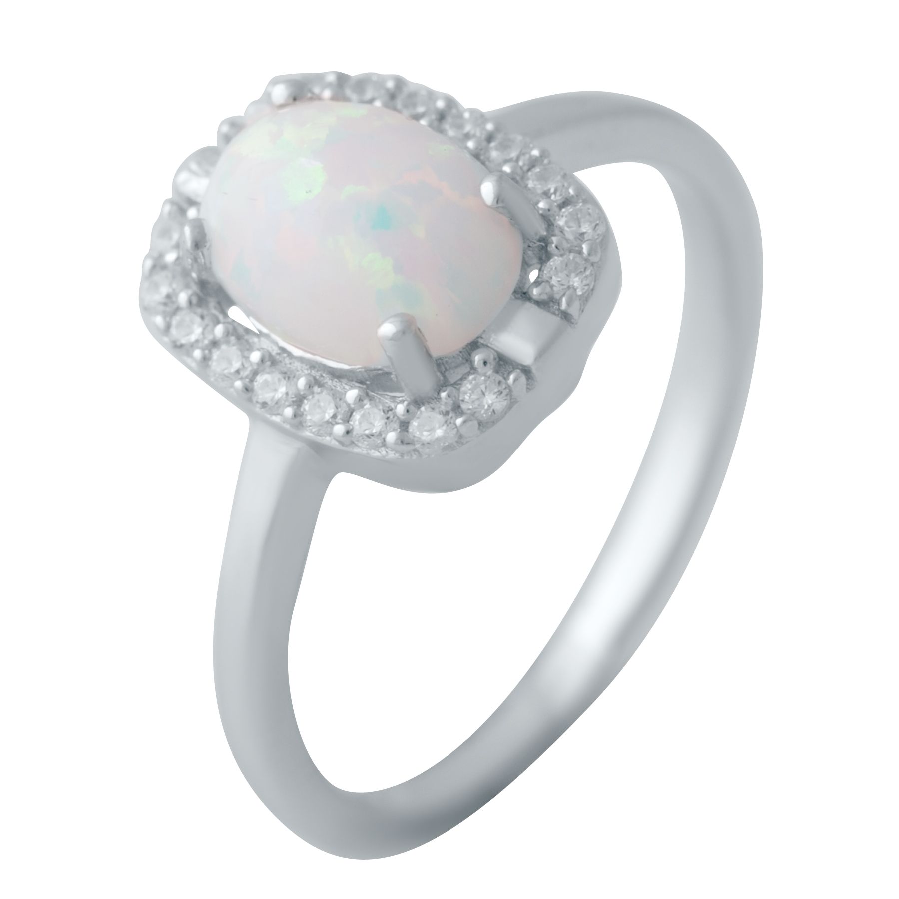 Серебряное кольцо SilverBreeze с опалом 2040354 17 размер