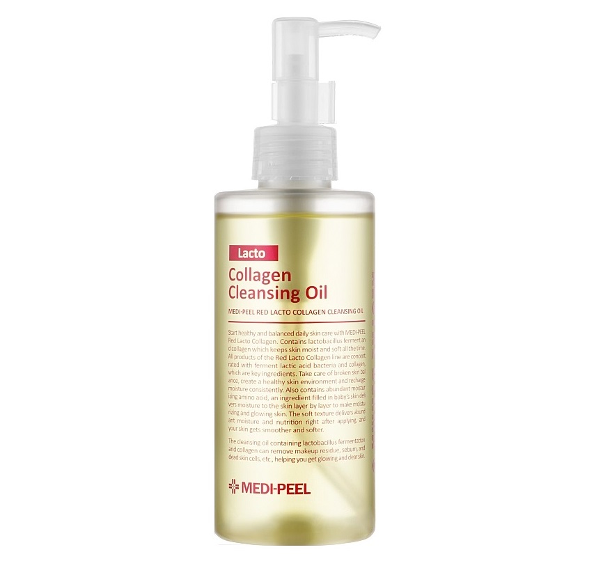 Гидрофильное масло с пробиотиками и коллагеном Red Lacto Collagen Cleansing Oil Medi-Peel 200 мл