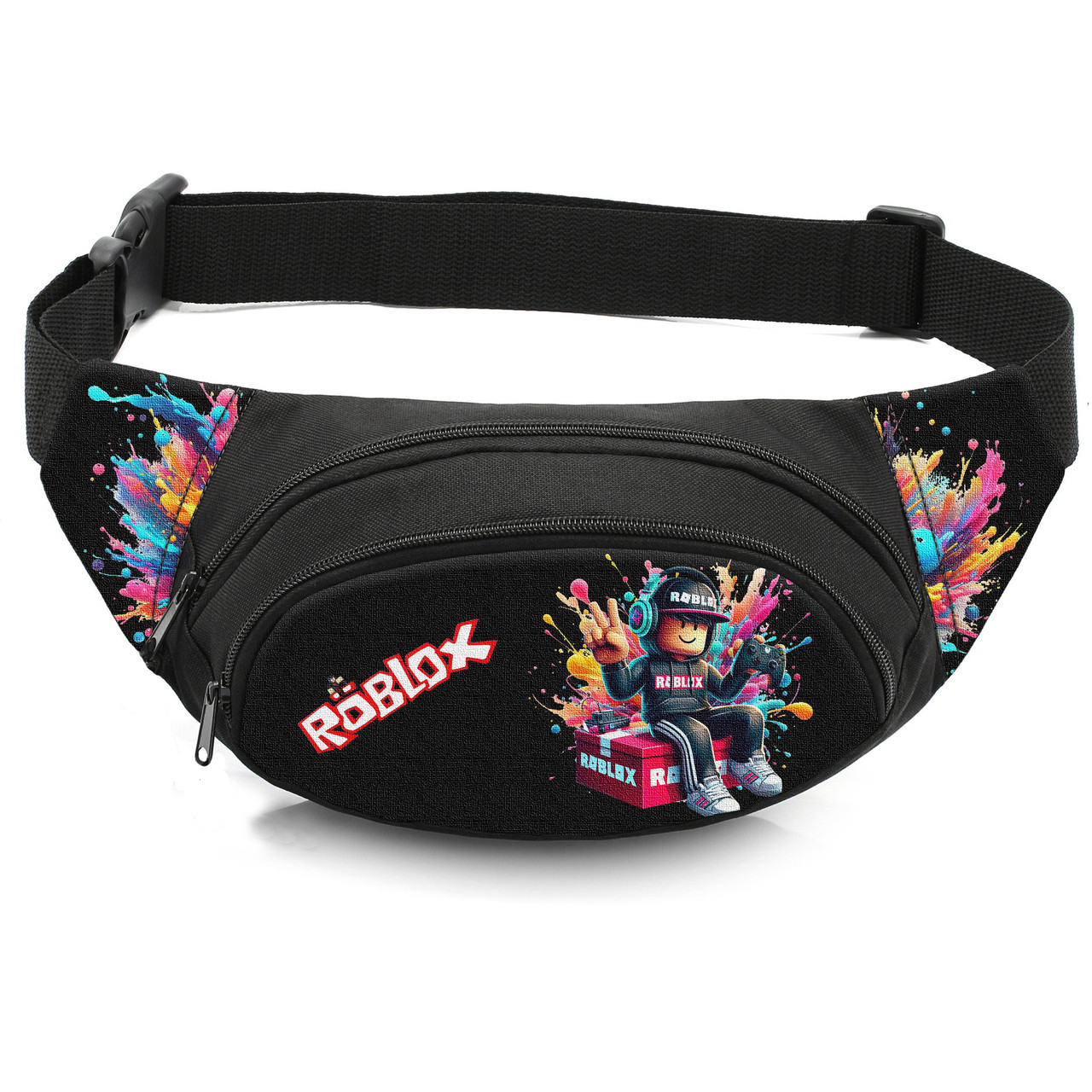 Дитяча сумка-бананка Roblox, чорна, 32x8x13 см — арт. 2894520113