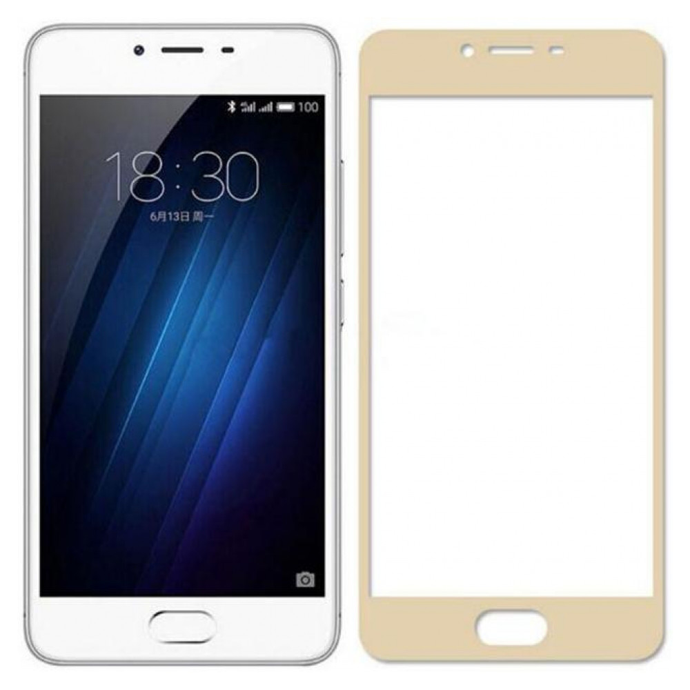 Защитное стекло 2.5D Silk Screen для Meizu M5 Note Gold (MB_723328228-2)