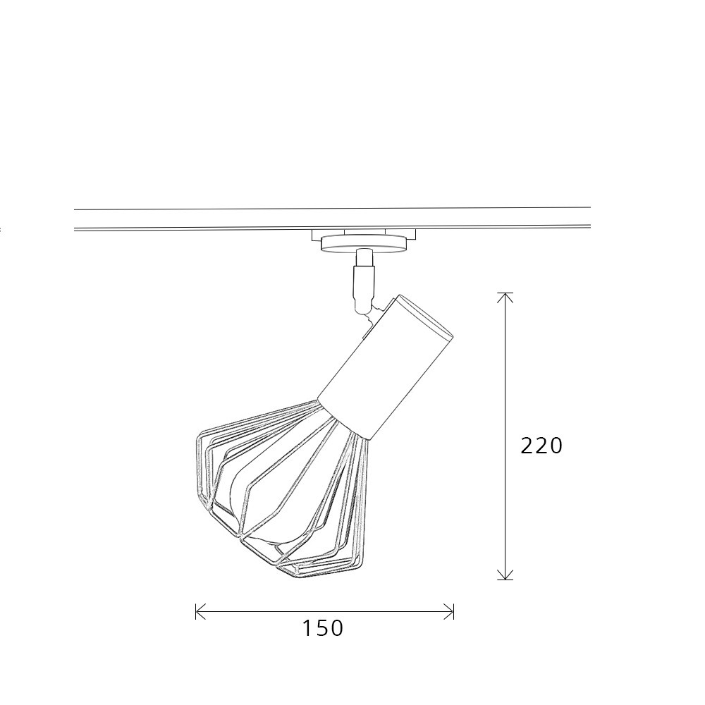 Светильник трековый MSK Electric Diadem в стиле лофт NT 22151-1 WH