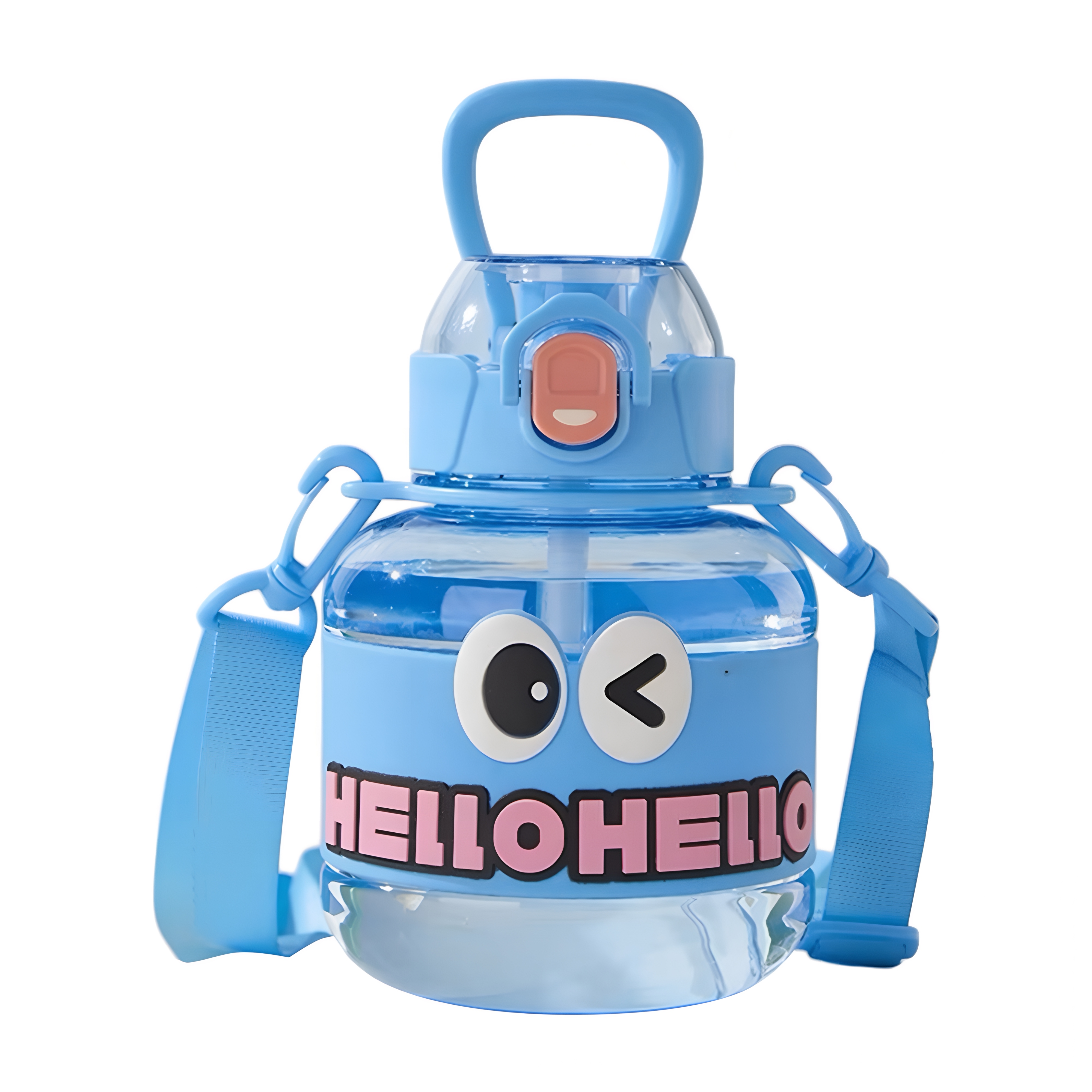 Дитяча пляшка для води YIWU Hello-Hello 680 мл, блакитна