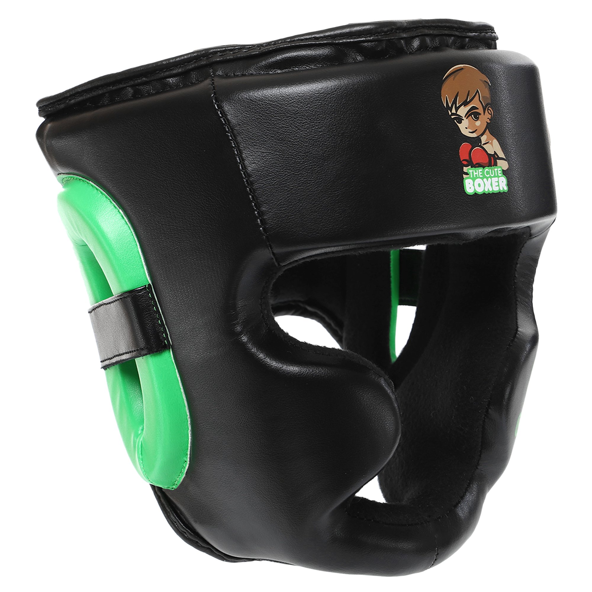Шлем боксерский детский Core BO-8545 S Черно-салатовый