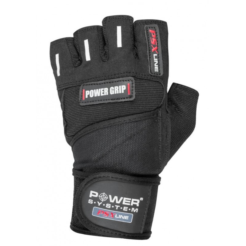 Рукавички для фітнесу та важкої атлетики Power System Power Grip PS-2800 S Black