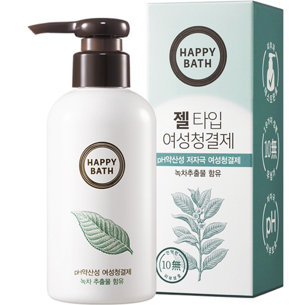 Гель для интимной гигиены с зеленым чаем Happy Bath Green Tea Feminine Cleanser 200 мл (3761)
