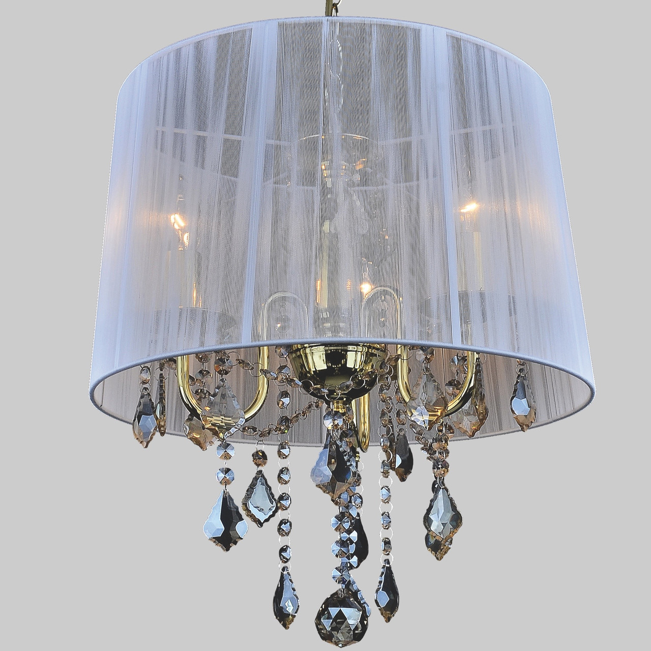 Классическая люстра с плафоном на 3 лампы Lightled 20-4003GD-3 WH IS ...