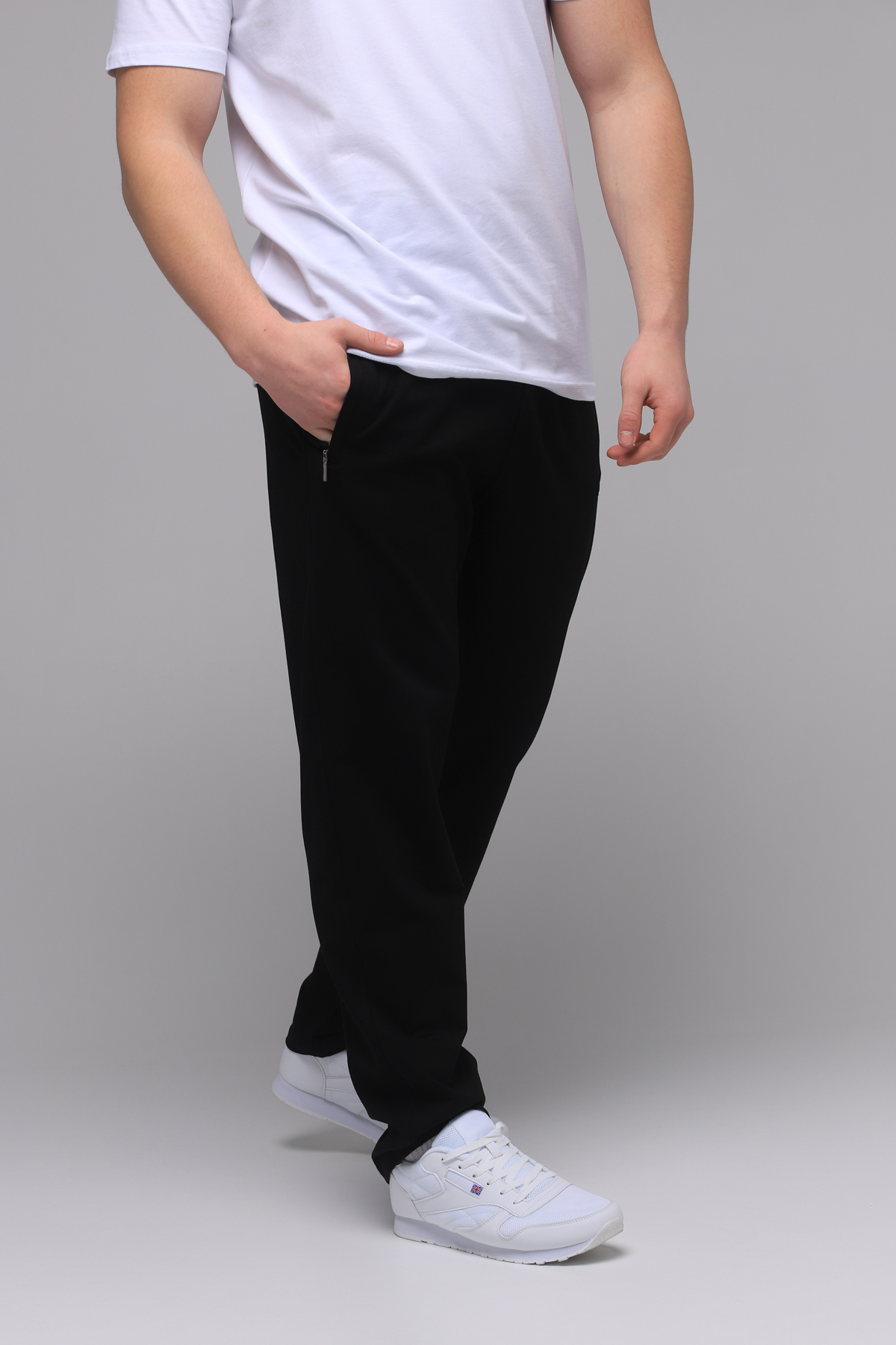Спортивные штаны мужские прямые Tommy life 84634-B 46 Черный (2000903995647)