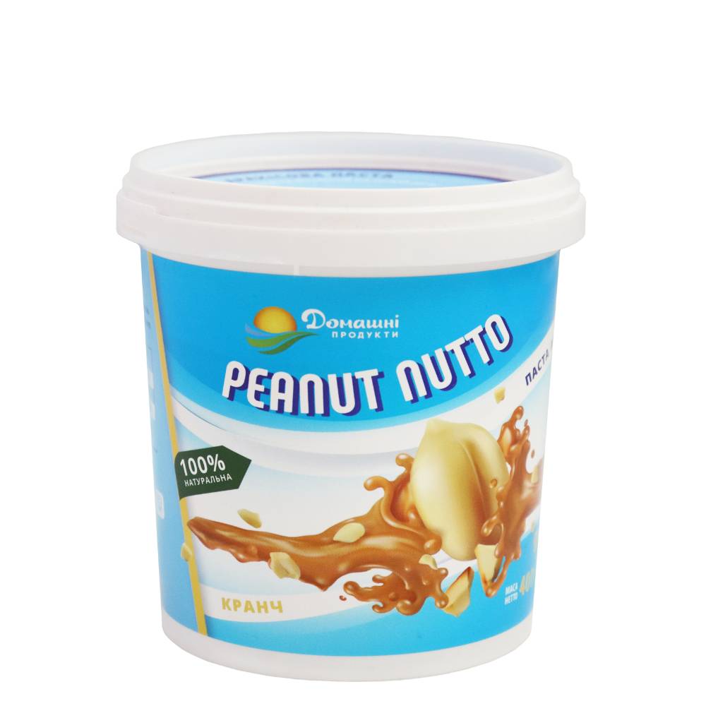 Арахісова паста з шматочками арахісу Домашні продукти 400 г (4820186120684)