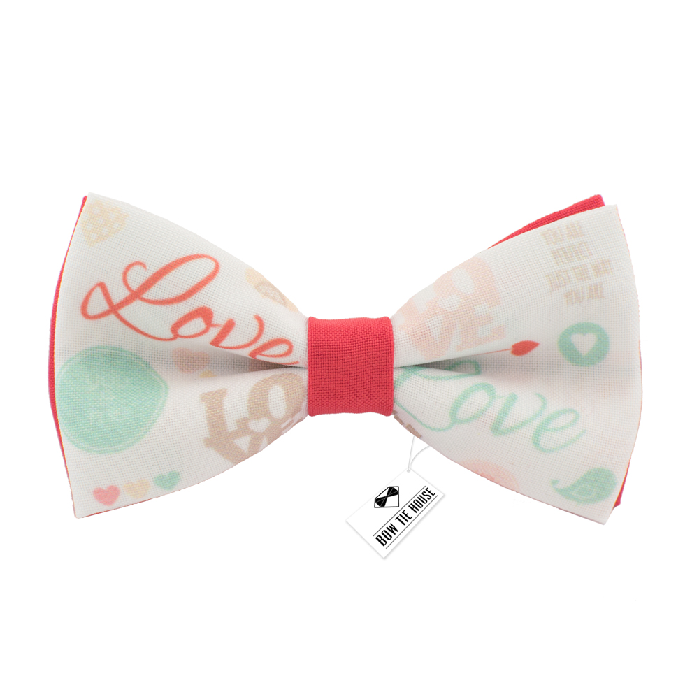 Метелик Bow Tie House для закоханих Only Love 08852 6 см Рожевий