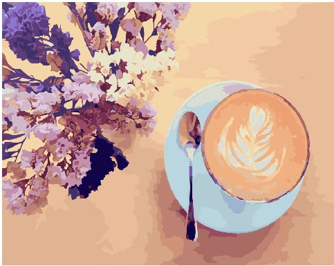 Картина по номерам BrushMe Лавандовый кофе 40х50см GX22206