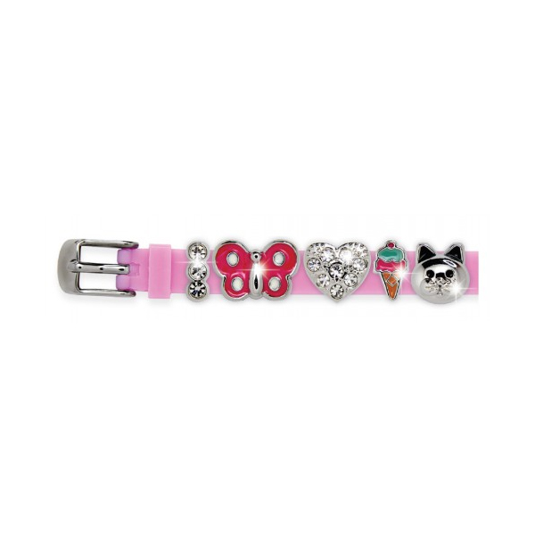 Браслет силіконовий Biojoux BJB004 Charms Bracelet MIX 4 Pink (4668)