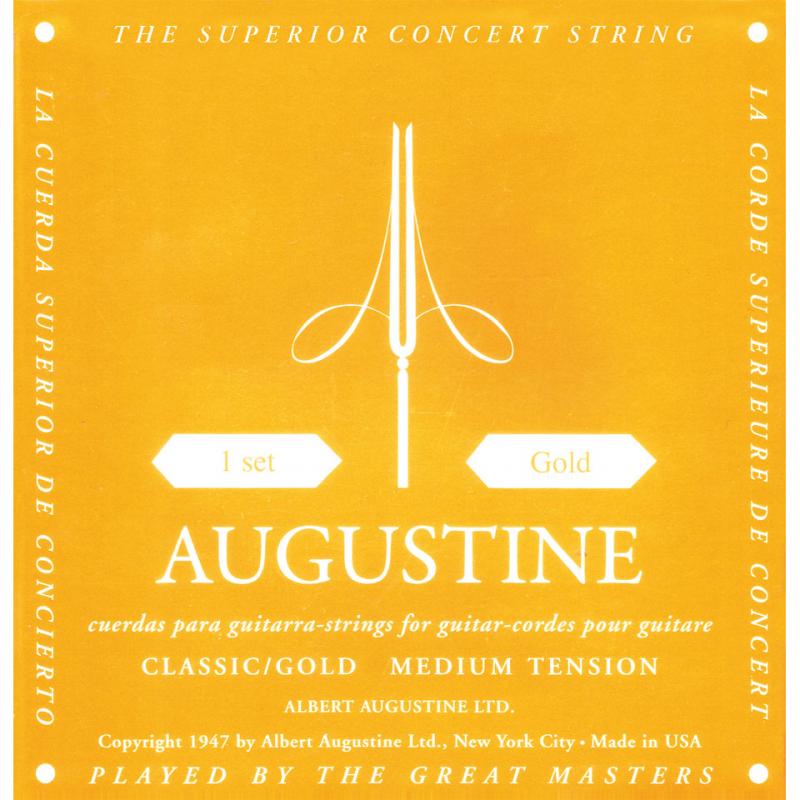 Струни для класичної гітари Augustine Classic/Gold Label Classical Guitar Strings Medium Tension