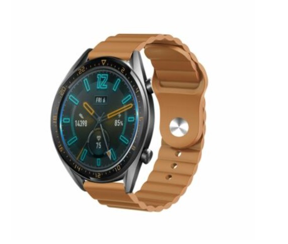 Ремінець силіконовий BeWatch 22мм Samsung Gear S3 | Galaxy Watch 46 | Galaxy Watch 3 45 mm LineS Коричневий