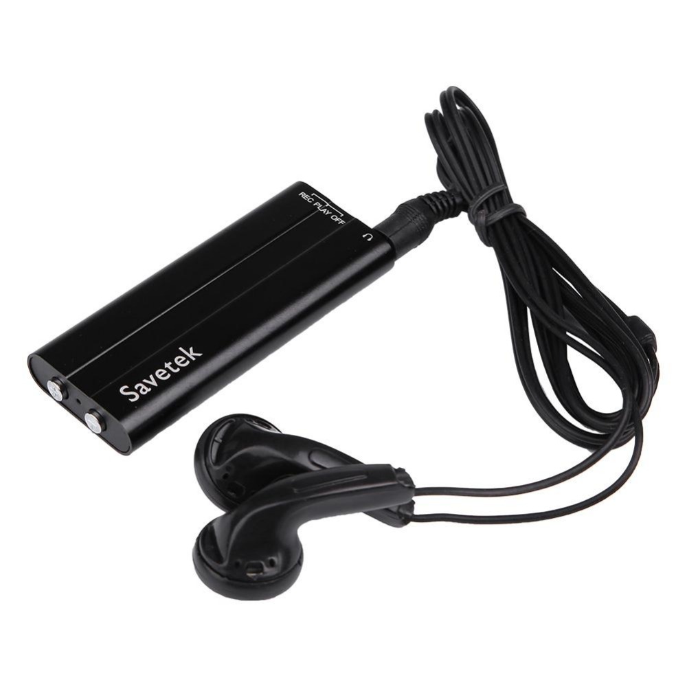 Мини диктофон цифровой Savetek 600 8 Гб + VOX с активацией голосом Черный