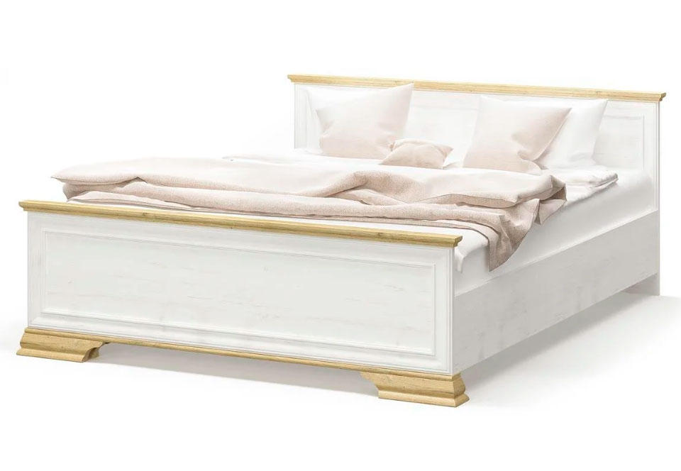 Ліжко Меблі Сервіс Ірис 160х200 см з ламелями Андерсон пайн + Дуб золотий (psg_UK-6415014)