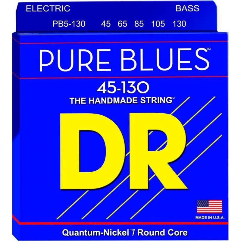 Струни для бас-гітари DR PB5-130 Pure Blues Quantum-Nickel Medium Bass 5-Strings 45/130