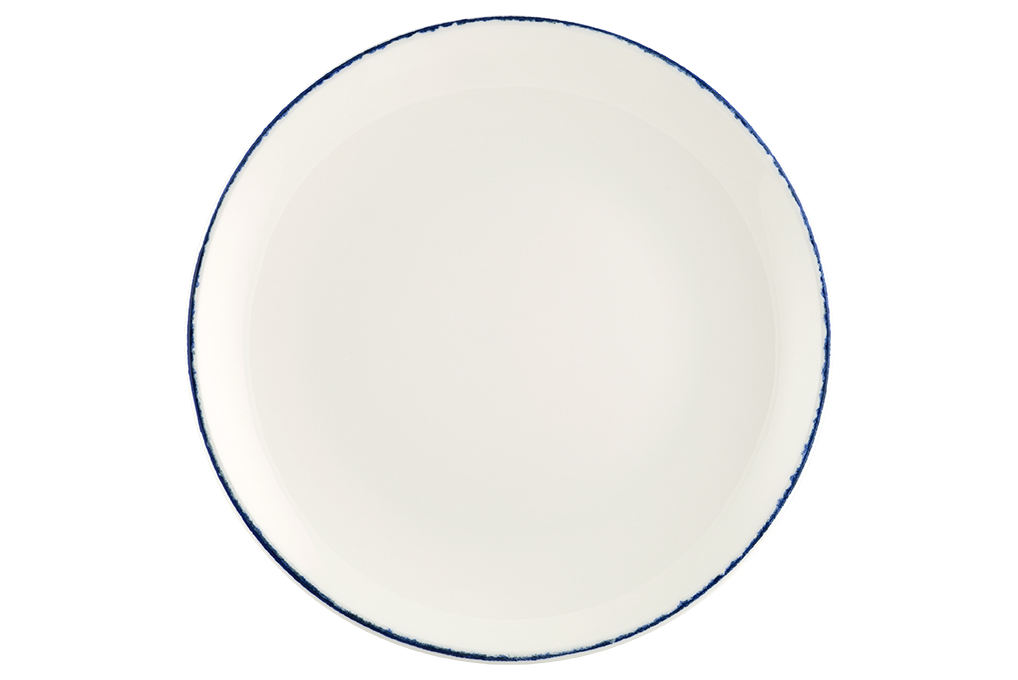 Тарелка Bonna RETRO DENIM 30 см Белый с синиси краями E101GRM30DZ 
