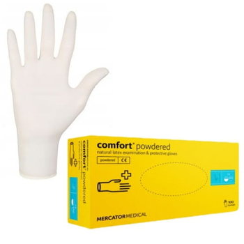Перчатки Comfort Powdered латексні MERCATOR MEDICAL 100шт L
