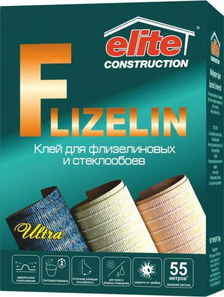 Клей для флизелиновых обоев Elite Construction FLIZELIN 300 г