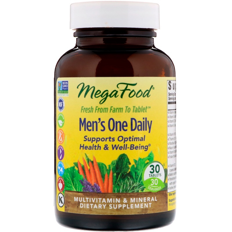 Витамины для мужчин, Mega Food, Men’s One Daily, без железа, 1 в день, 30 таблеток (2293)