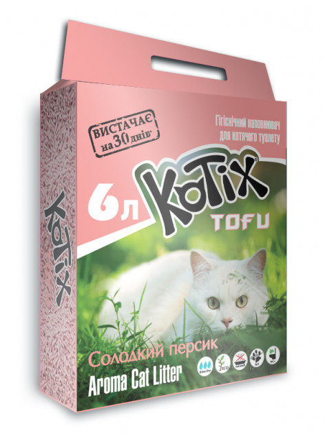 Наполнитель Kotix TOFU Honey Peach 6 л