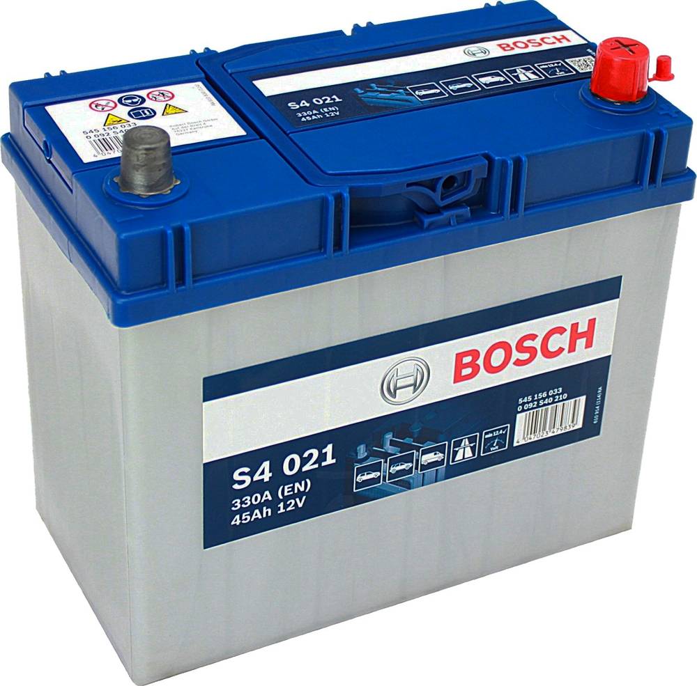 Автомобильный аккумулятор Bosch 0092S40210 S4  ASIA  SILVER   45 А*ч  -/+   330A