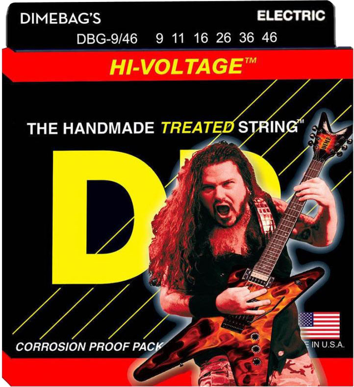 Струни для електрогітари DR DBG-9/46 Dimebag Darrell Hi Voltage Nickel Plated Light &amp; Heavy Electric Strings 9/46