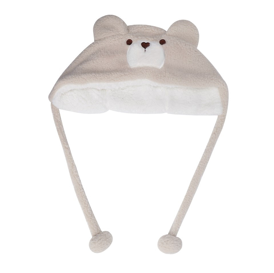 Капюшон шапка Jsstore Плюшевый Мишка One size Молочный (js2288)