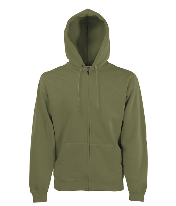 Толстовка Fruit of the Loom Classic hooded sweat jacket S Оливковый (062062059S)