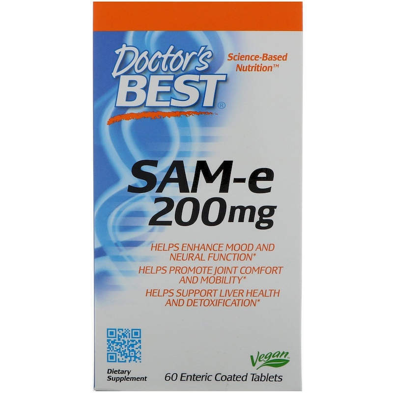 Аденозилметионин SAM-e Doctor's Best 200 мг 60 табл. (4222)