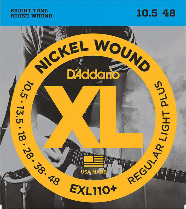 Струни для електрогітари D'Addario EXL110+ Nickel Wound Regular Light Plus Electric Strings 10.5/48