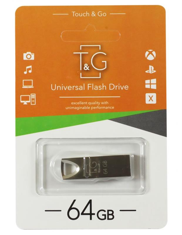 Флеш-накопитель USB 64GB T&G 117 Metal Series Silver (TG117SL-64G)