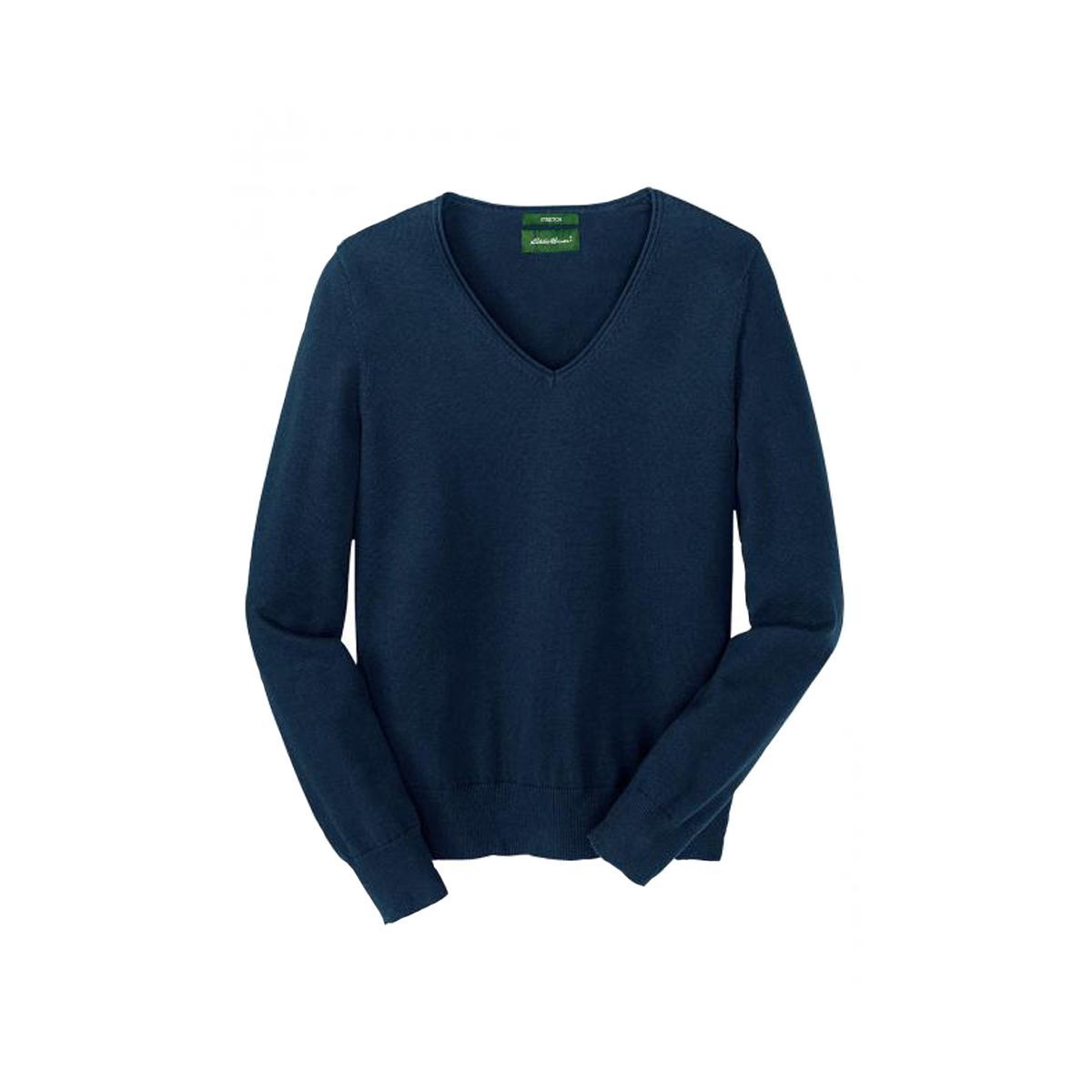 Пуловер Eddie Bauer Womens Basic Pullover mit V-Ausschnitt NAVY S Черный (1944NV)