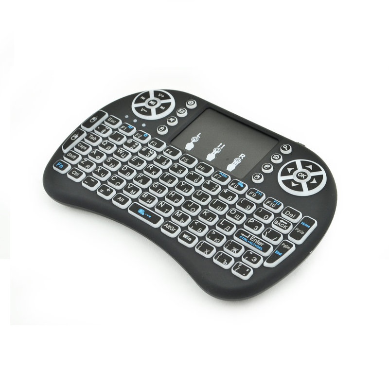 Бездротова клавіатура з підсвічуванням Noisy i8 mini Russian language Black/White (hub_np2_0002)