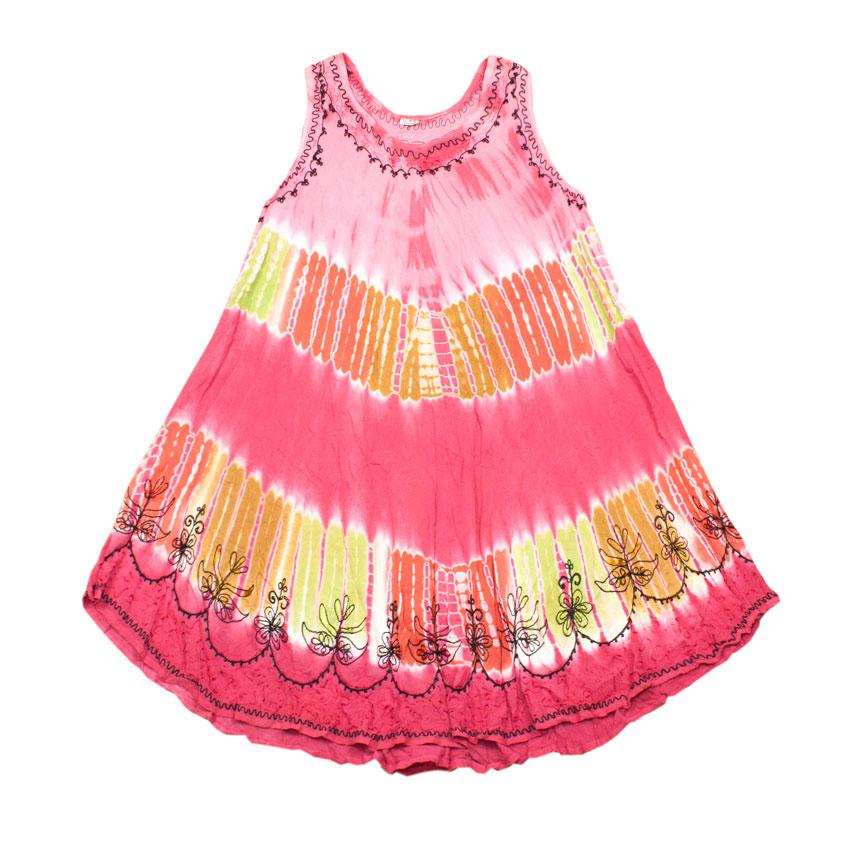 Платье Летнее Karma Вискоза Вышивка Свободный размер Оттенки Розового (24379)