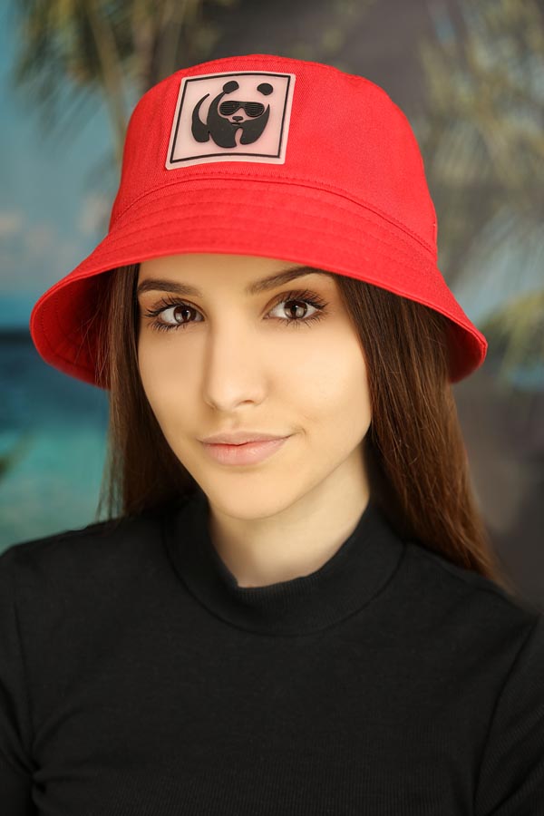 Панама «Cool panda» Braxton красный 56-58