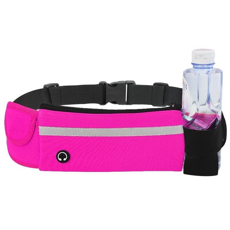 Сумка для бега на пояс RunningBag с карманом на бутылку Pink (HbP0506204)