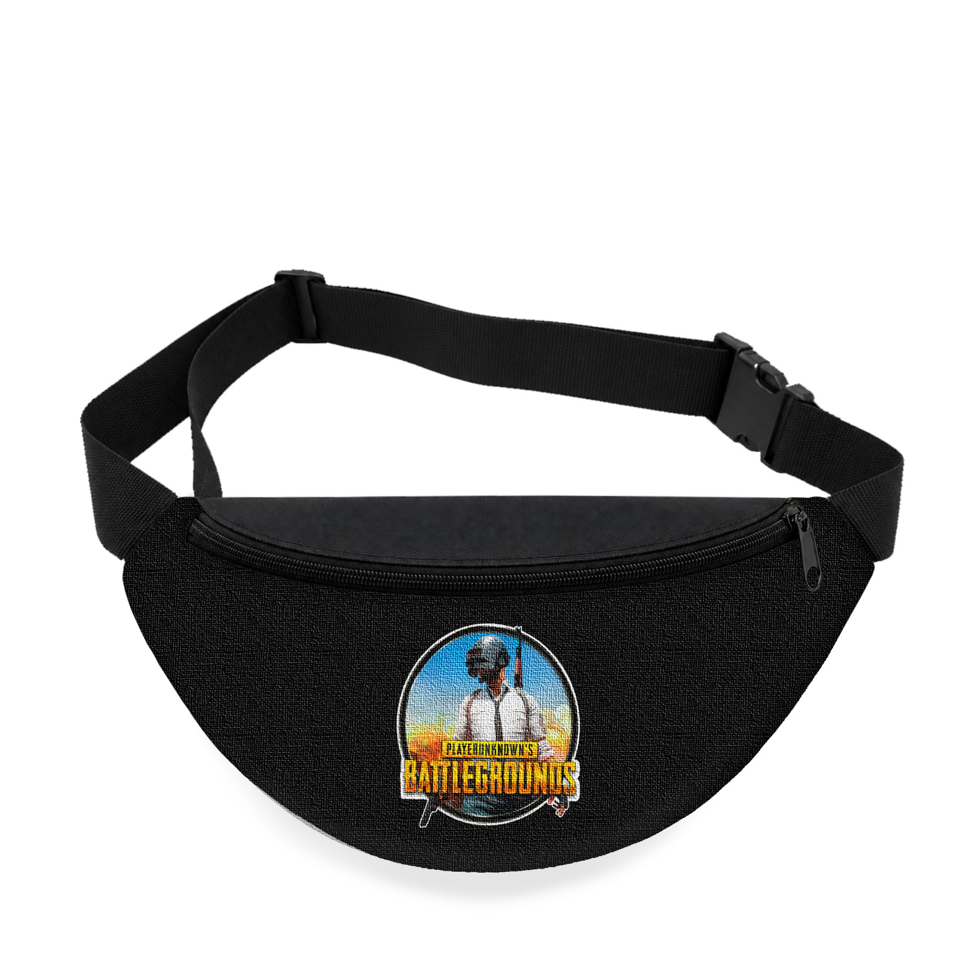 Дитяча сумка-бананка PUBG, чорна, 32x15x7.5 см