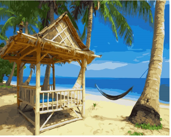 Картина за номерами BrushMe "Райський пляж" 40х50см GX23151