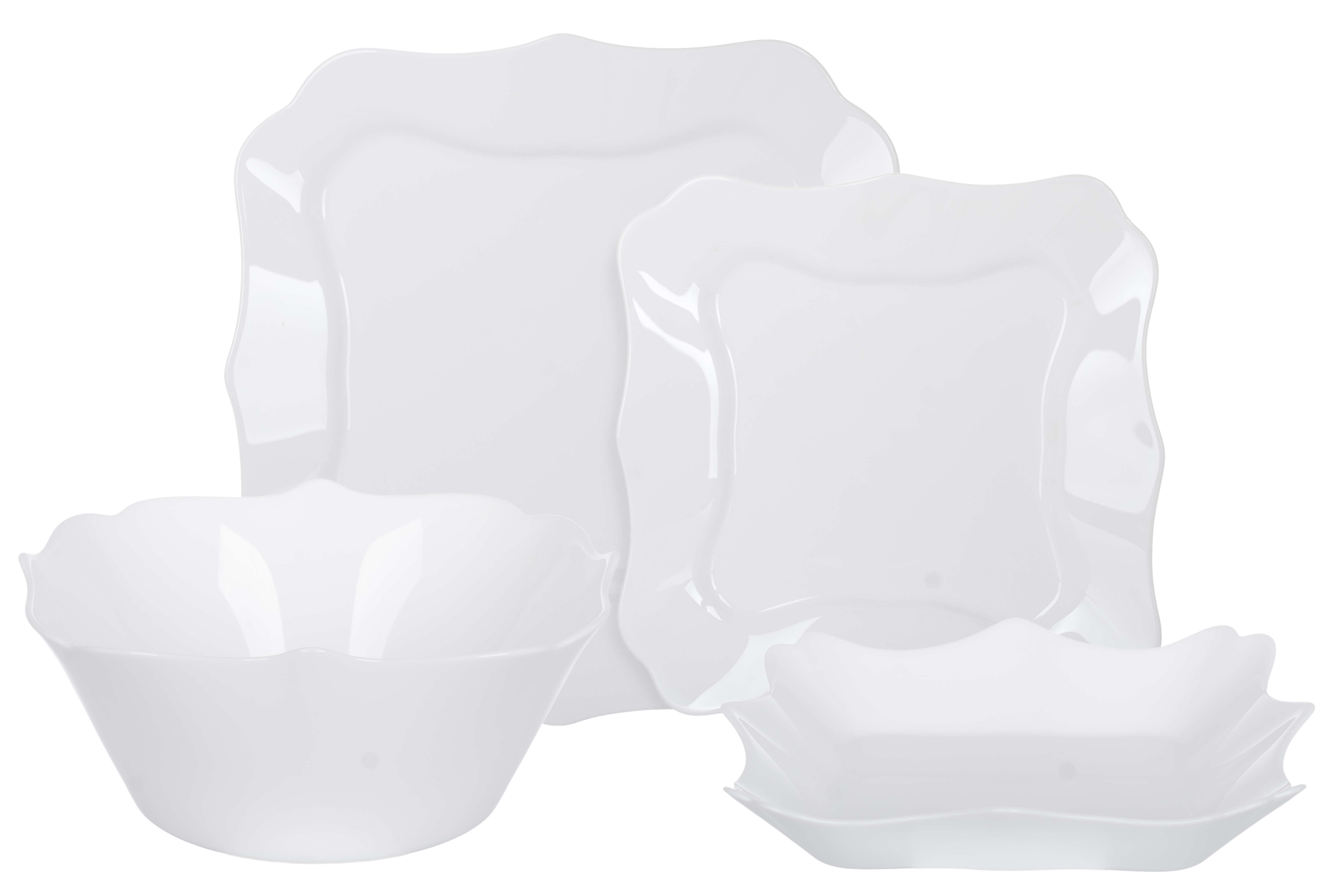 Сервіз столовий LUMINARC AUTHENTIC WHITE, 19 предметів (6190340)